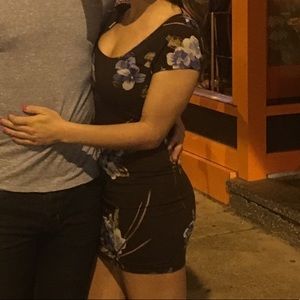 Brown floral urban outfitters dress